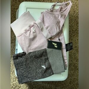 NWT 1st Phorm bra, shorts and NWOT leggings, all size M/L (8-10).